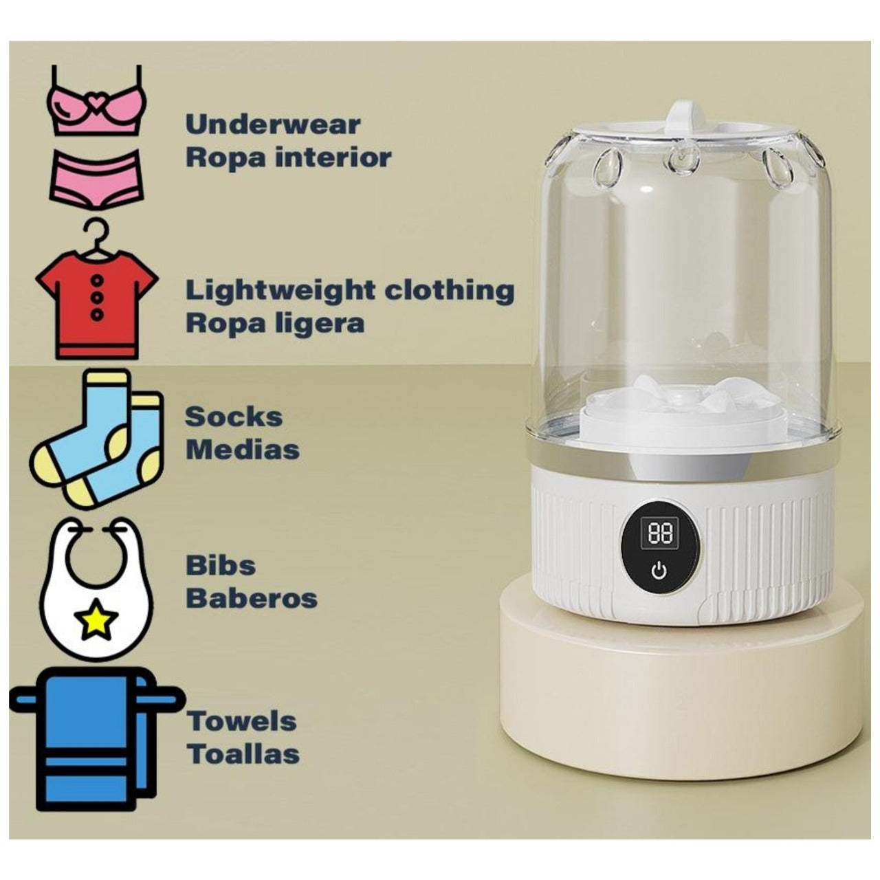 Mini Wireless Portable Washing Machine