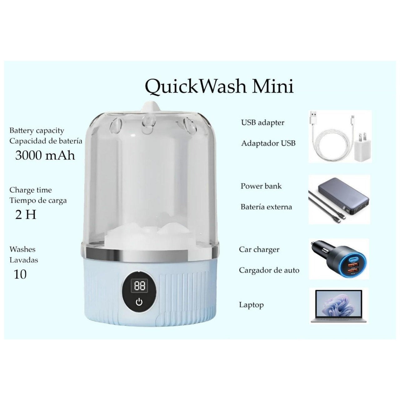 Mini Wireless Portable Washing Machine